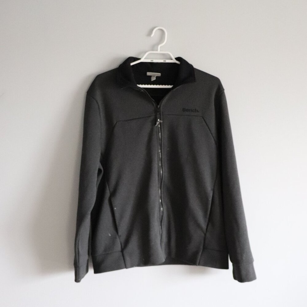 Bench Men's Black Sz M Full Zip Pocket Thick Performance Long Sleeve Coat Jacket